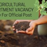 Agricultural Department Vacancy